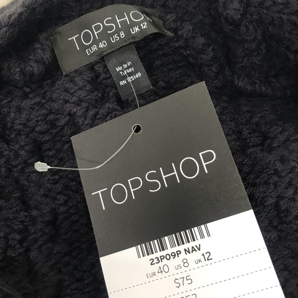 TopShop Long Chunky Cable Knit Cardigan - Picture 5 of 6